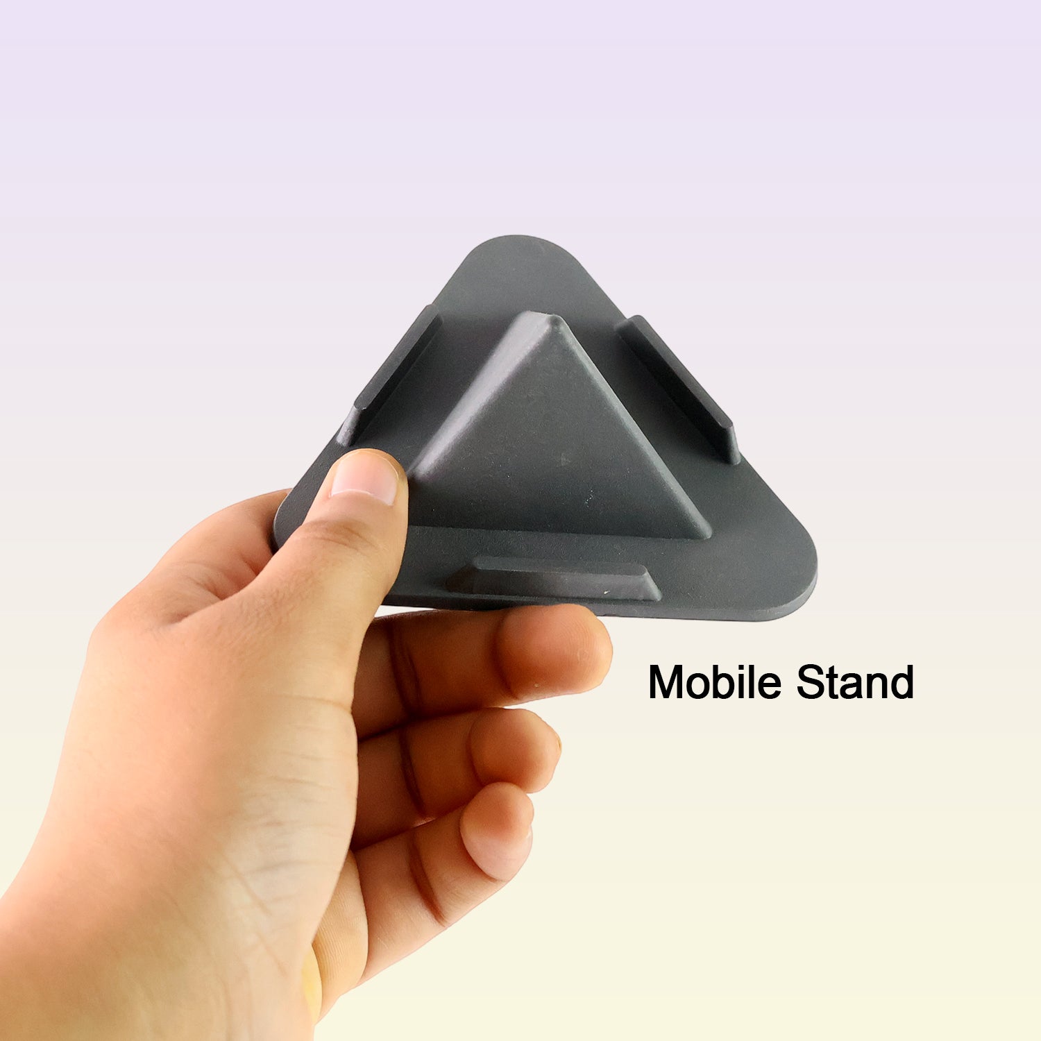 Universal Portable Three Sided Pyramid Shape Mobile Holder Stand for Smartphones and Tablets Adjustable Foldable Desktop Table Phone Stand