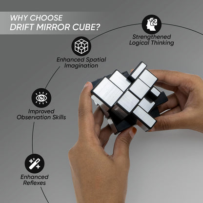 Mirror Cube 3x3 Puzzle Cube With Reflective Silver Surfaces