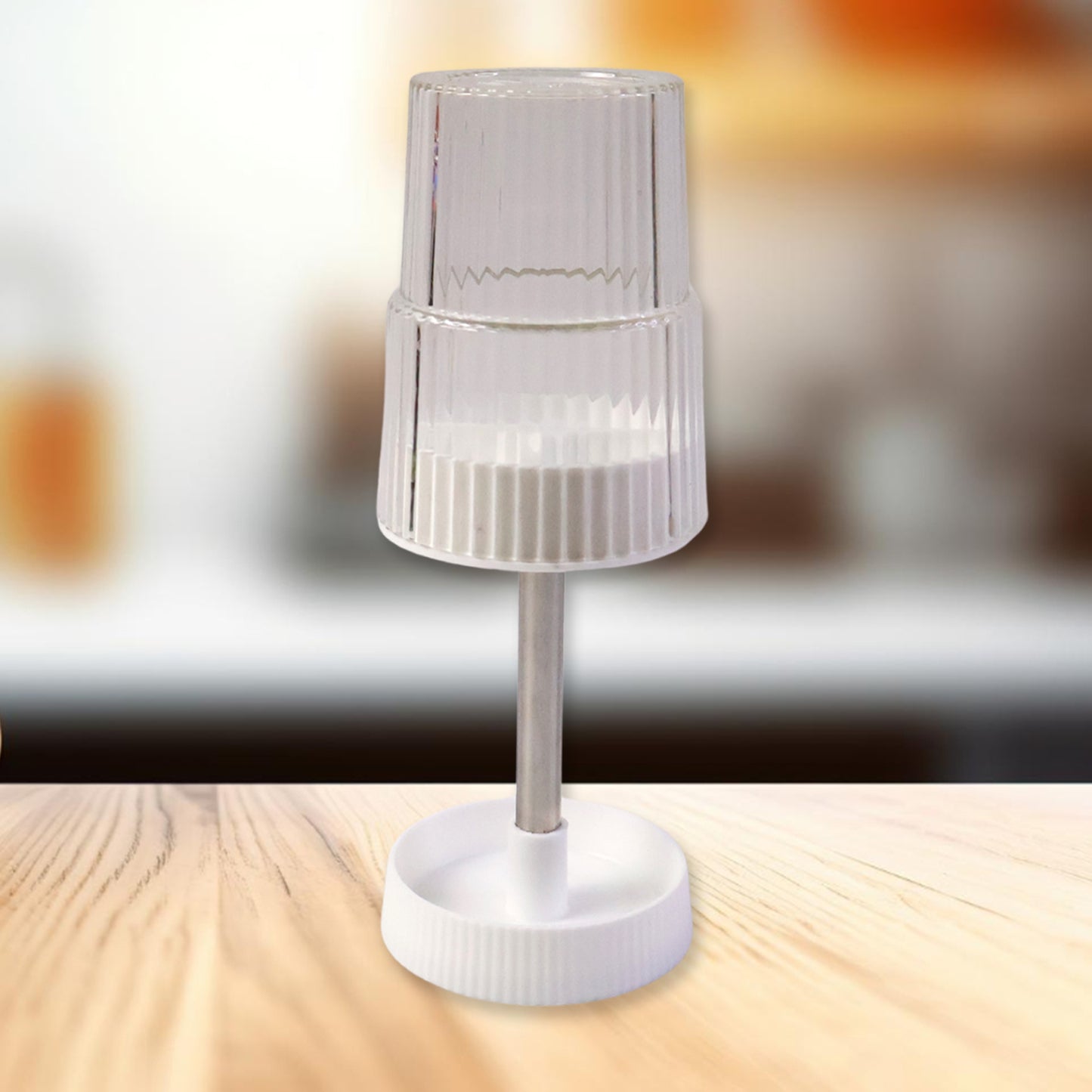 Premium Rotating Bathroom Toothbrush Holder Stand with Multi Section Organizer Tray and Matching Rinsing Cup Space Saving Countertop Storage Stand (Stand with Cup Set)