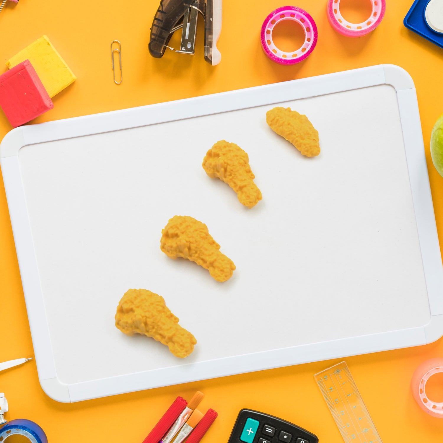 Chicken Wings and Chicken Legs Shape Eraser Set – Cute Novelty Pencil Erasers for School, Office and Party Favors (Pack of 8)