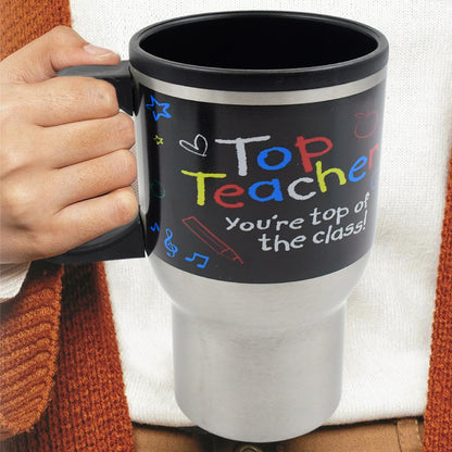 Stainless Steel Vacuum Glass Insulated Glass Coffee Mug (With Lid & Handle)