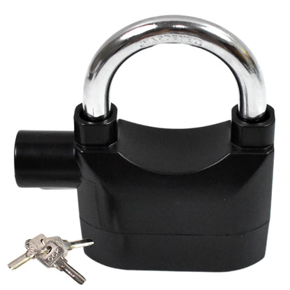 Anti Theft Siren Alarm Padlock Waterproof Security Lock with Loud Alarm and 3 Keys for Bike, Gate, Garage, Shutter and Toolbox (1 Set)