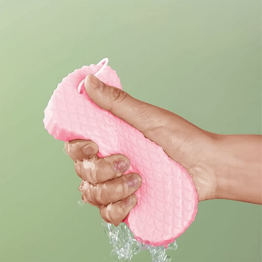 Ultra Soft Exfoliating Sponge Dead Skin Remover Bath Sponge Face and Body Scrubber for Women and Men Sensitive Skin (1 Pc)