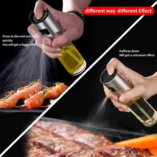 Oil Sprayer Dispenser 100 ml Glass Oil Spray Bottle for Cooking Baking Grilling BBQ Salad and Kitchen Use (1 Pc)