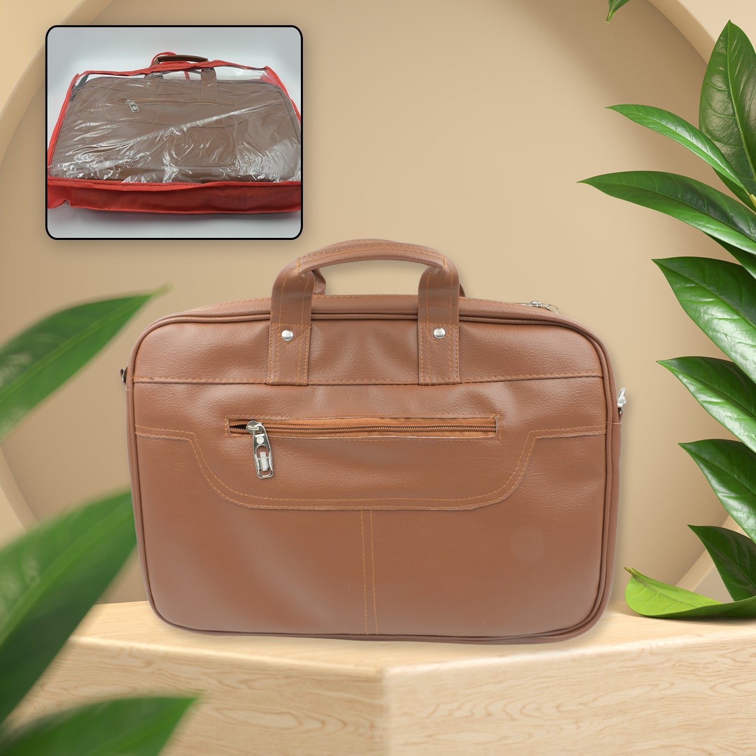 Multipurpose Faux Leather Laptop Messenger Bag for Men and Women with Multiple Compartments for Office, Business, Travel and MacBook
