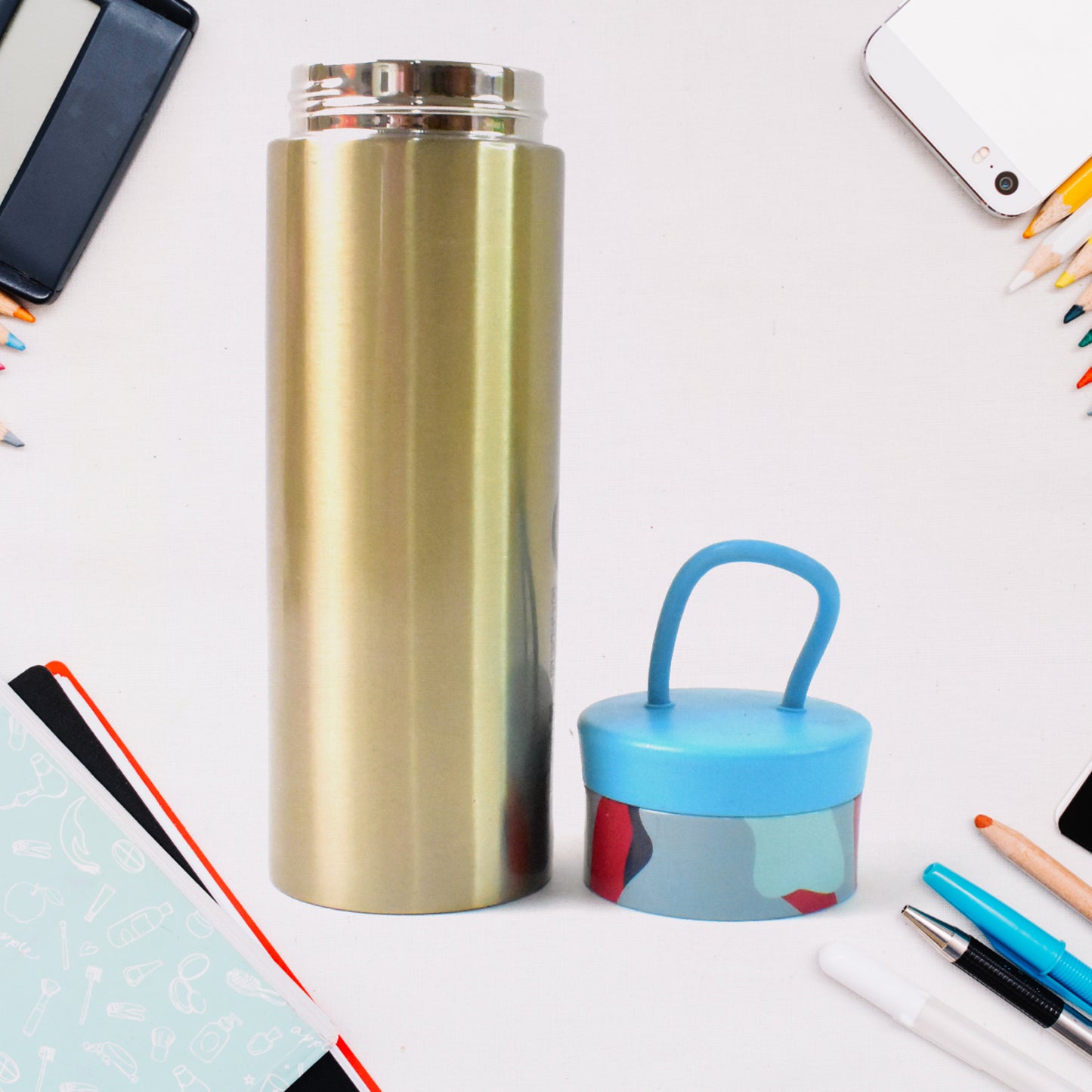 Stainless Steel Double Wall Vacuum-Insulated Drink Water Bottle for Hot and Cold Drinks, Perfect for Senior, Elderly, and Patient Reusable (300 ML)