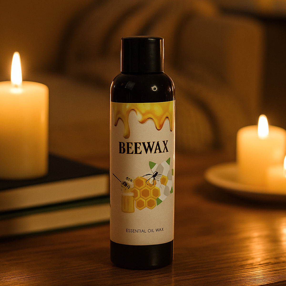 120 ML Beeswax Essential Oil Wood Polish Spray, Furniture Cleaner & Restorer for Wooden Surfaces, Leather, Bamboo & Antique Items