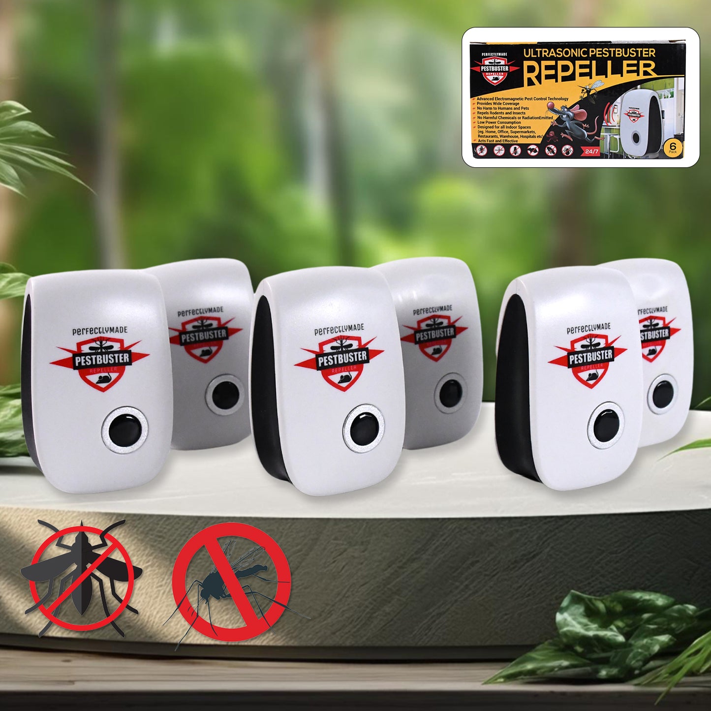 Ultrasonic Electronic Pest Repeller – Plug-in Pest Control Device for Rats, Cockroaches, Mosquitoes, Ants and Rodents (1 Pc)