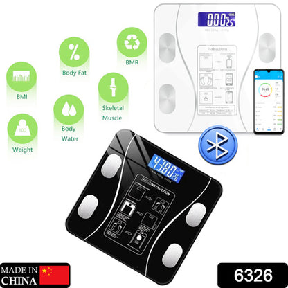Bluetooth Smart Body Fat Scale Digital BMI Weight Machine with Body Composition Analyzer for iOS and Android App (1 Pc)