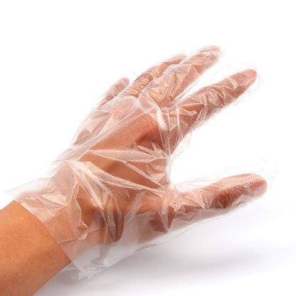 Plastic Transparent Disposable Gloves | Powder-Free, Latex-Free Clear Hand Gloves (100 Pcs)