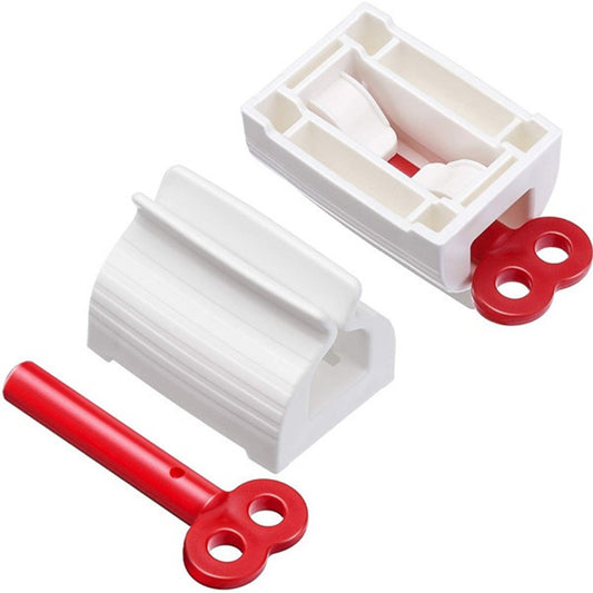 Rolling Tube Toothpaste Squeezer Toothpaste Seat Holder Stand | Easy Rotate Handle | No Waste | Works with Plastic & Aluminum Tubes
