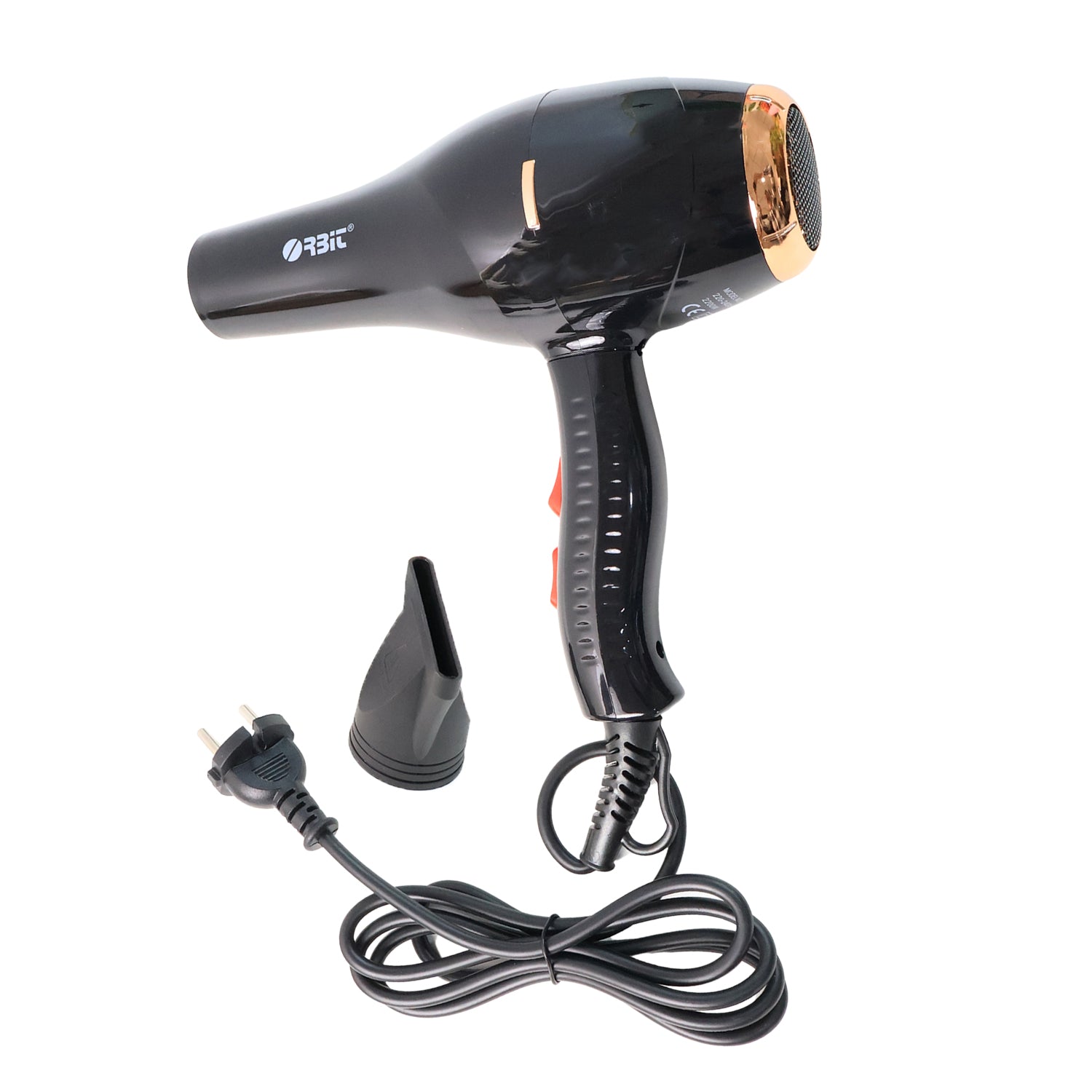 Orbit Professional Electric Hair Dryer with Concentrator Nozzle Hot and Cold Air Hair Dryer for Fast Drying, Hair Styling, Salon and Home Use