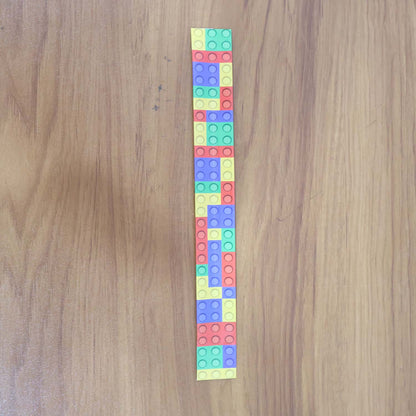 Colorful Snap Slap Bracelet Toy Set – 1 Pc Fun Wrist Band Toys for Kids, Multicolor Brick Pattern Snap-On Bracelets for Party Favors, Return Gifts and Playtime Fun