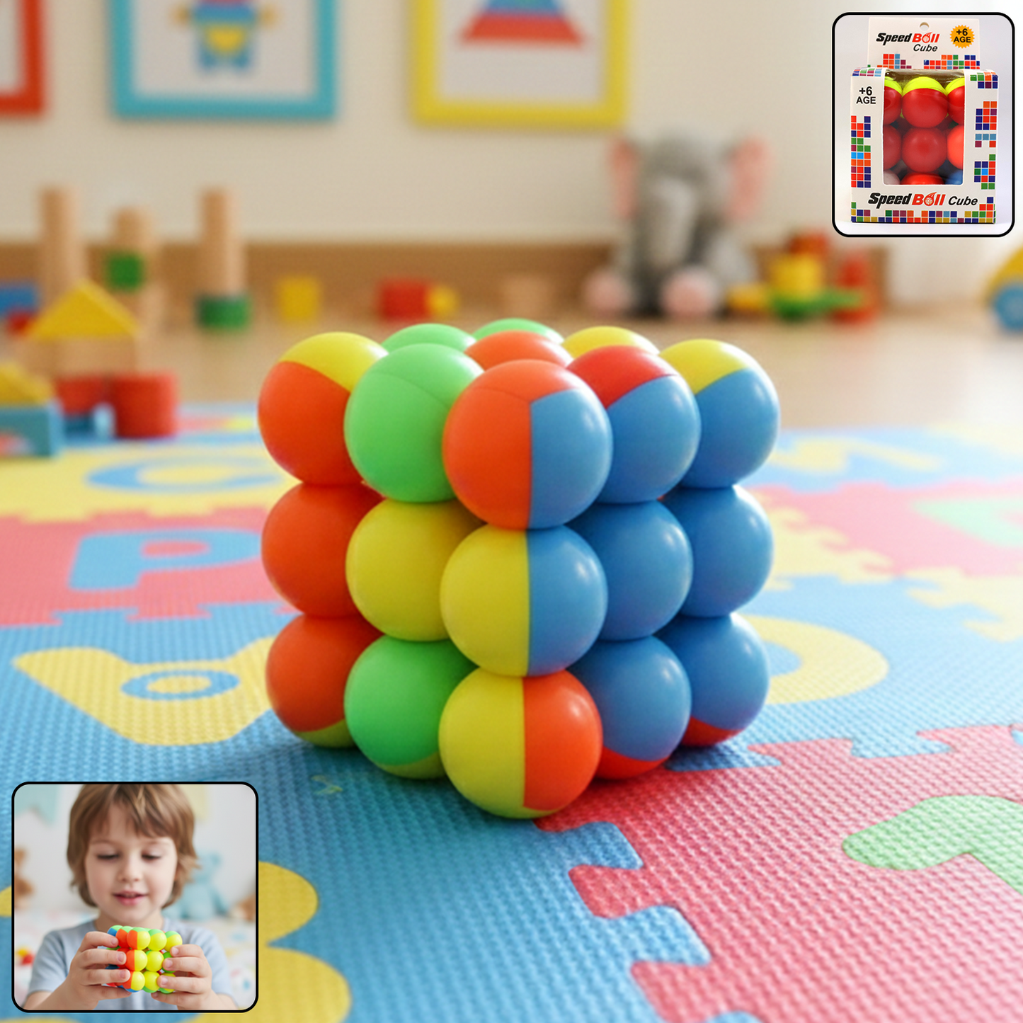 Speed Ball Cube Toy – Colorful Puzzle Cube for Kids, Perfect for Cognitive Development and Fun Play