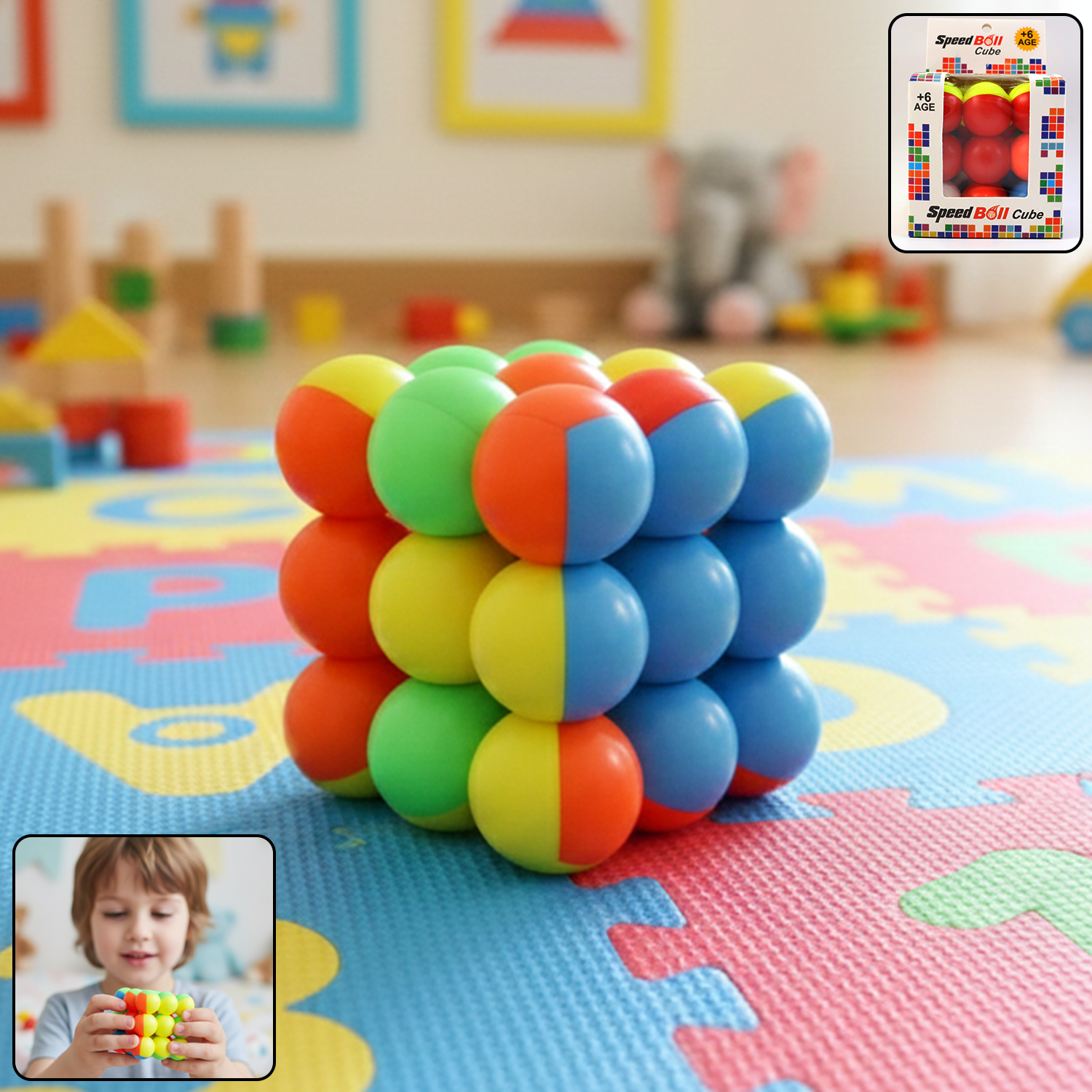 Speed Ball Cube Toy – Colorful Puzzle Cube for Kids, Perfect for Cognitive Development and Fun Play
