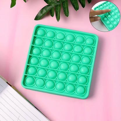 Premium Silicone Pop It Fidget Toy Stress Relief Sensory Bubble Popper Game for Kids and Adults Reusable Washable Toy (1 Pc)