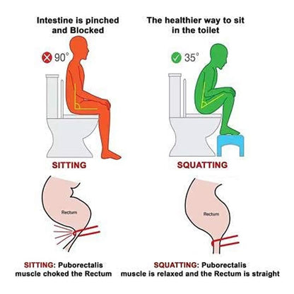 Bathroom Foldable Non Slip Potty Squat Aid Toilet Step Stool with Air Freshener Slot for Constipation Piles Relief and Healthy Toilet Posture (1 Pc)