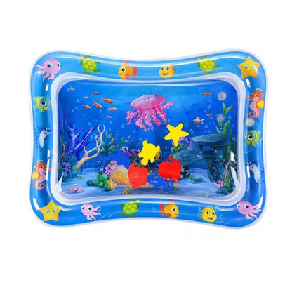 Baby Water Mat Inflatable Tummy Time Play Mat Activity Center for Infants 3 to 15 Months Sensory Development Toy (Assorted Design)