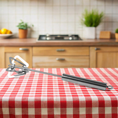 Stainless Steel Push Egg Whisk and Hand Blender – Manual Egg Beater, Milk Frother and Kitchen Mixing Tool