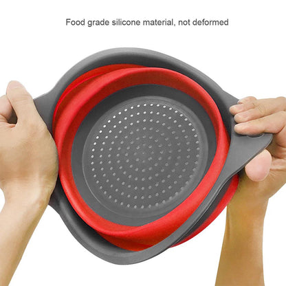 Round Silicone Strainer | Foldable, Heat-Resistant Kitchen Colander (1 Pc)