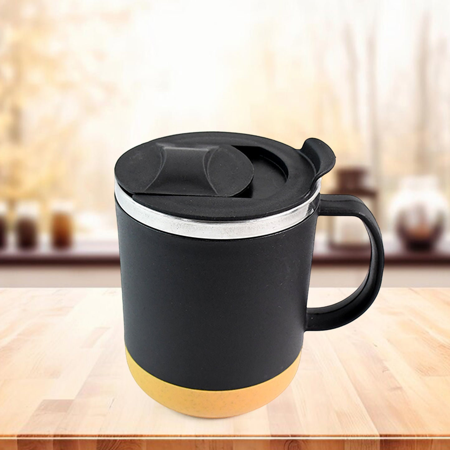 Insulated Coffee Mug With Spill-proof Lid (Approx 450ml, 1 Pc)
