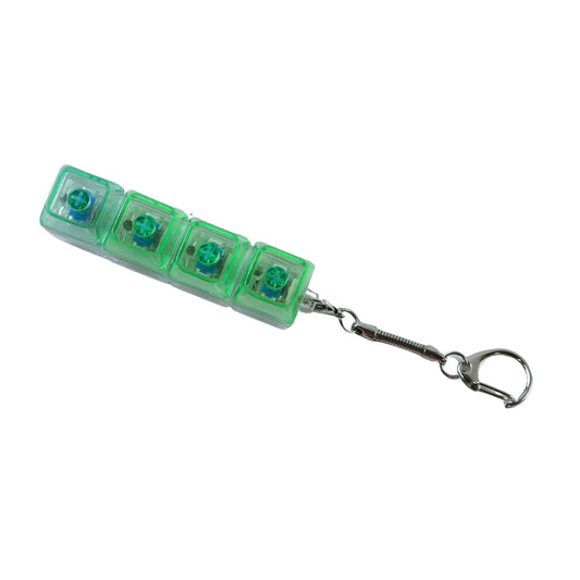 Mechanical Keyboard Switch Keychain Clicky Tactile Fidget Keyring with LED Light Portable Key Holder for Keys Bags and Accessories (1 Pc)