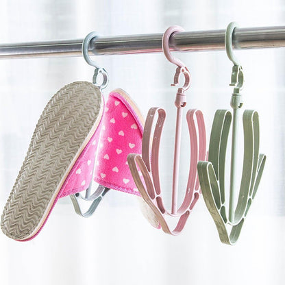 Rotatable Shoes Drying Hanger PP Shoe Hanging Rack for Balcony Closet Laundry and Storage Organizer (1 Pc)