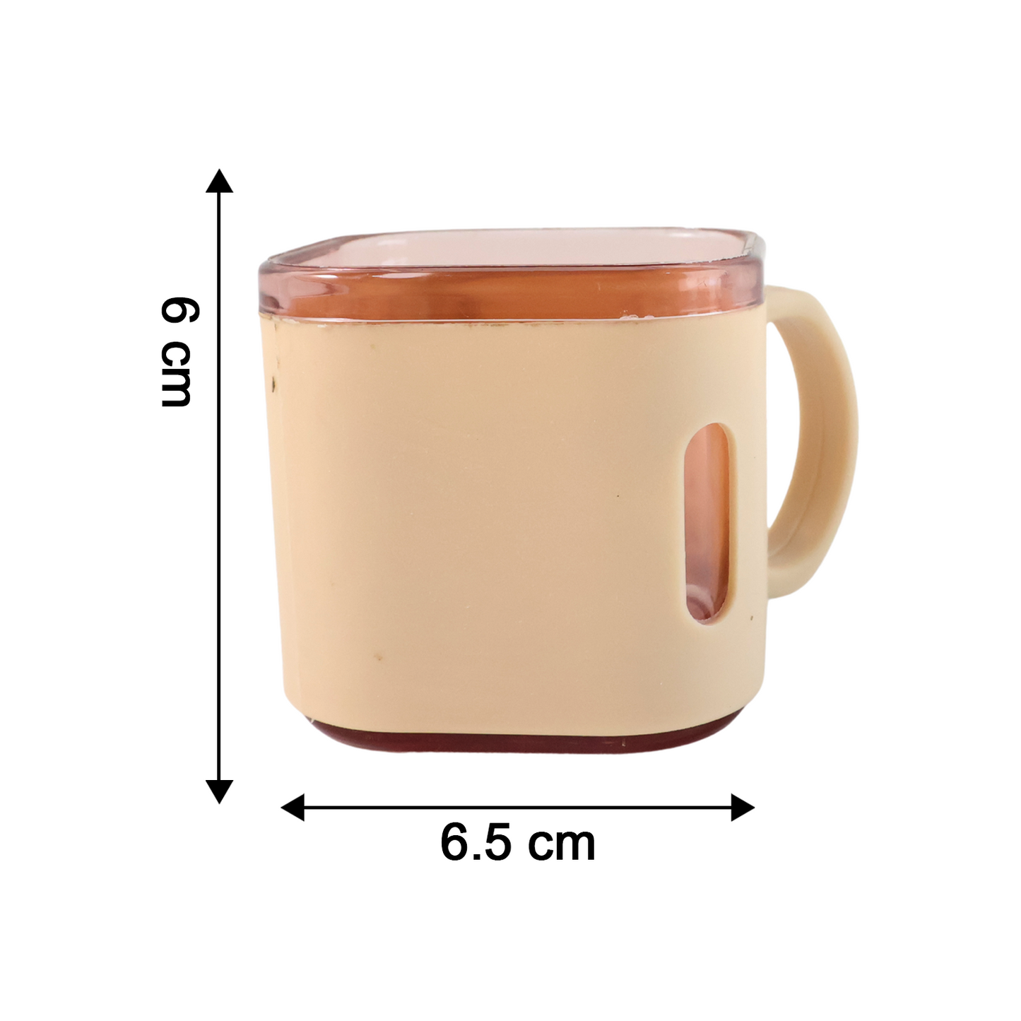 Premium Square Shape Tea Cup Set – 6-Piece Lightweight Unbreakable Cups for Tea, Coffee and Daily Use (150 ml Each)