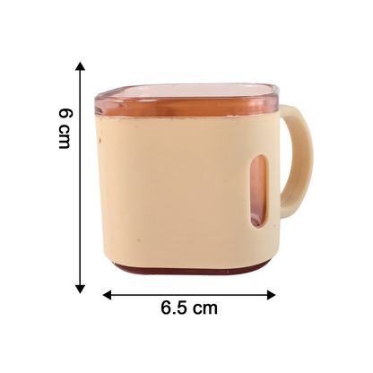 Premium Square Shape Tea Cup Set – 6-Piece Lightweight Unbreakable Cups for Tea, Coffee and Daily Use (150 ml Each)