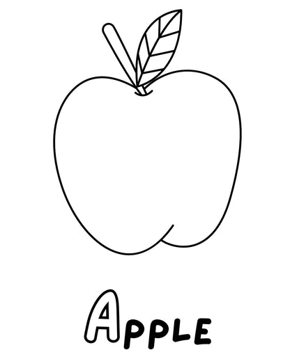 Alphabet Coloring Book for Kids – Printable PDF Digital Download | A to Z Learning and Coloring Activity eBook | 28 Pages