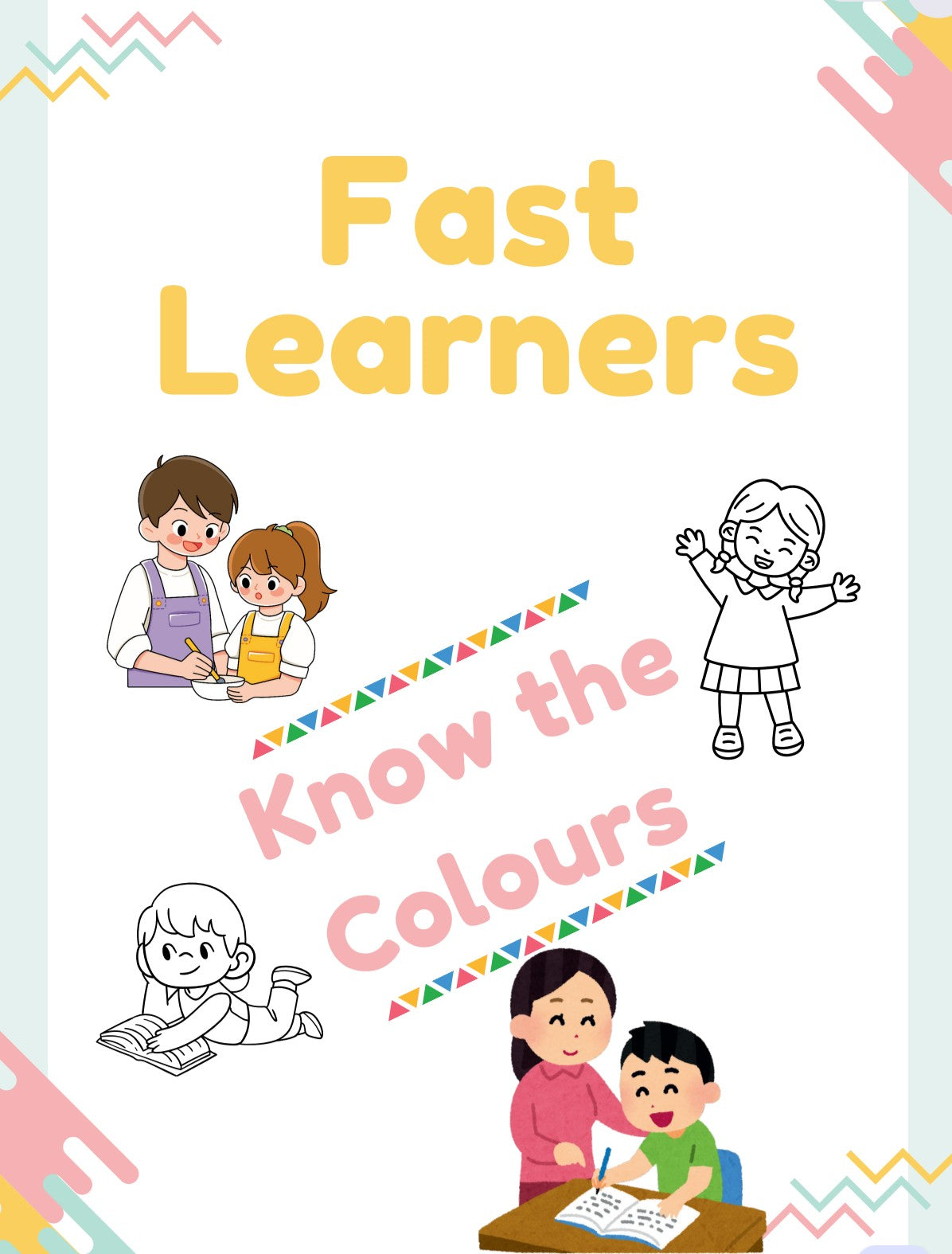 Know the Colours Coloring and Learning Book for Kids – Printable PDF Digital Download | Early Learning, Coloring and Creativity Activity eBook | 11 Pages