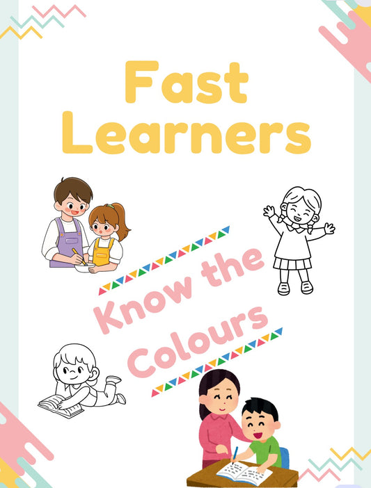 Know the Colours Coloring and Learning Book for Kids – Printable PDF Digital Download | Early Learning, Coloring and Creativity Activity eBook | 11 Pages