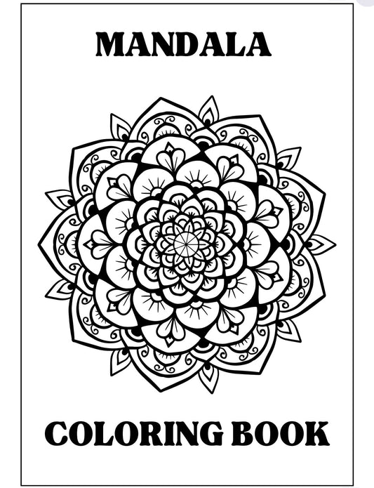 Mandala Coloring Book for Kids – Printable PDF Digital Download | Mindfulness, Coloring, Creativity and Focus Activity eBook | 10 Pages