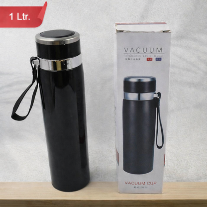 Stainless Steel Double Wall Flask Vacuum Insulated Water Bottle 1 Ltr | Keep Beverages Hot and Cold for Long