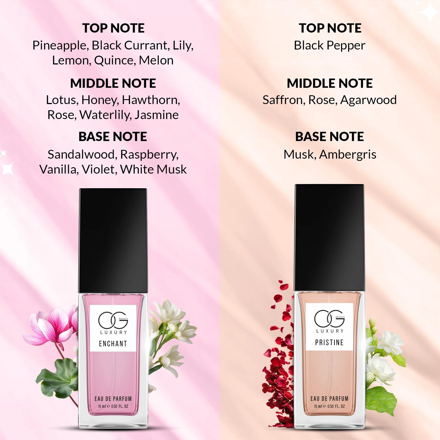 Og Beauty Luxury Pure Elegance Eau De Parfum - (4 Pc Set 15 Ml)