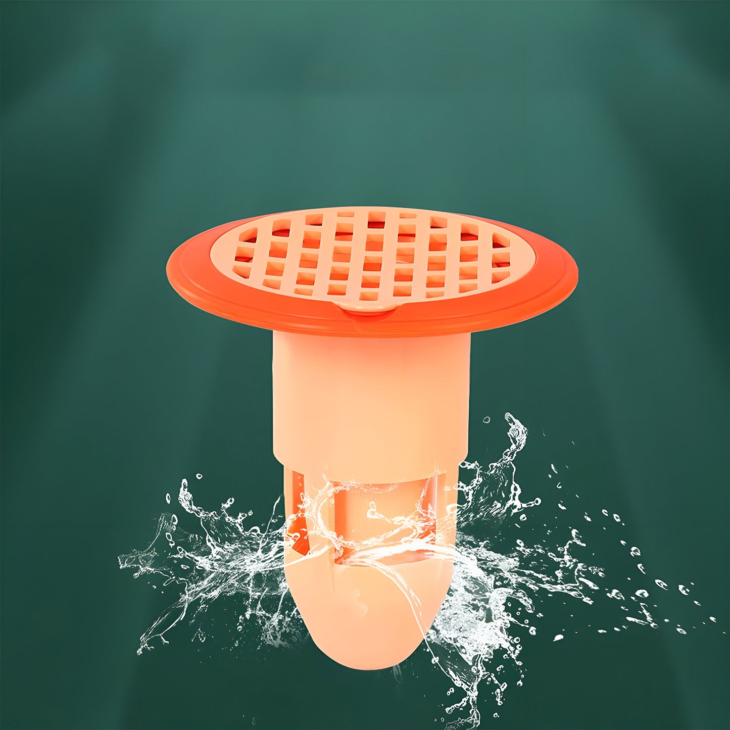 Bathroom & Kitchen Floor Drain Cover with Built-In Hair Catcher – Anti-Clogging Plastic Drain Strainer for Washbasin, Shower & Sink Outlet (1 Pc)