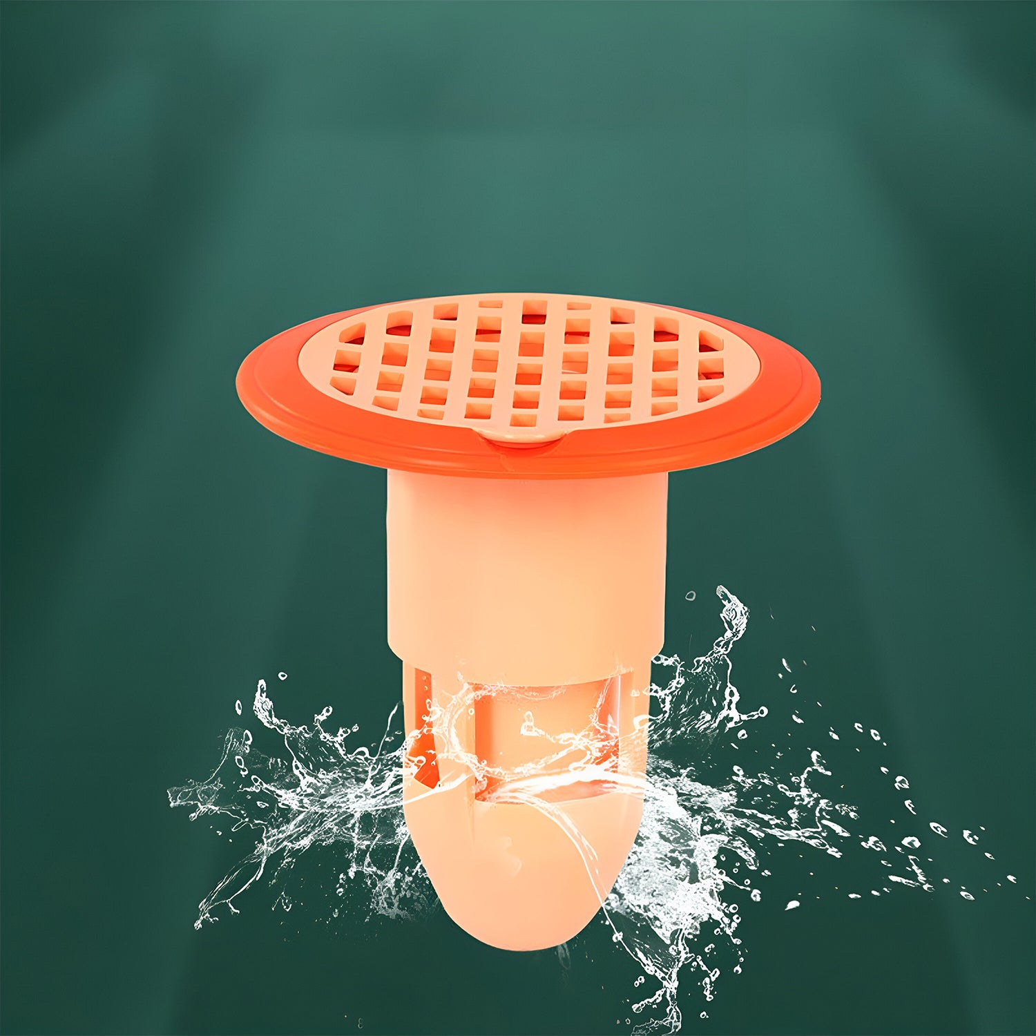 Bathroom & Kitchen Floor Drain Cover with Built-In Hair Catcher – Anti-Clogging Plastic Drain Strainer for Washbasin, Shower & Sink Outlet (1 Pc)