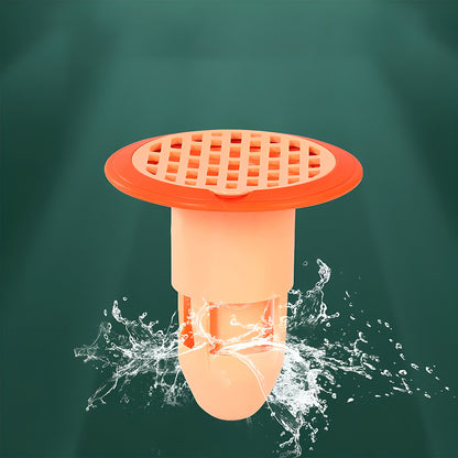 Bathroom & Kitchen Floor Drain Cover with Built-In Hair Catcher – Anti-Clogging Plastic Drain Strainer for Washbasin, Shower & Sink Outlet (1 Pc)