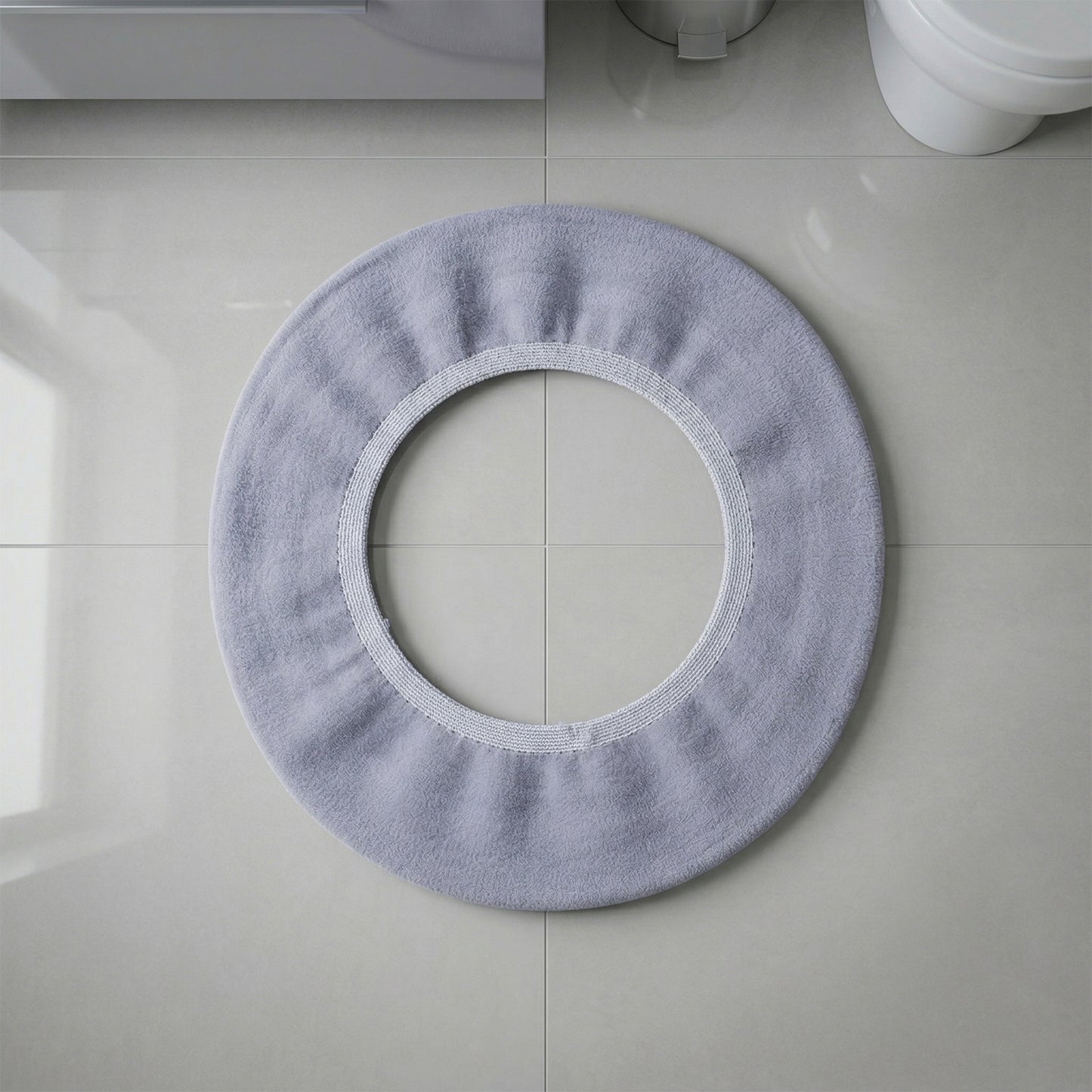 Soft Fabric Elastic Toilet Seat Cover (1 Pc 29x29 Cm)