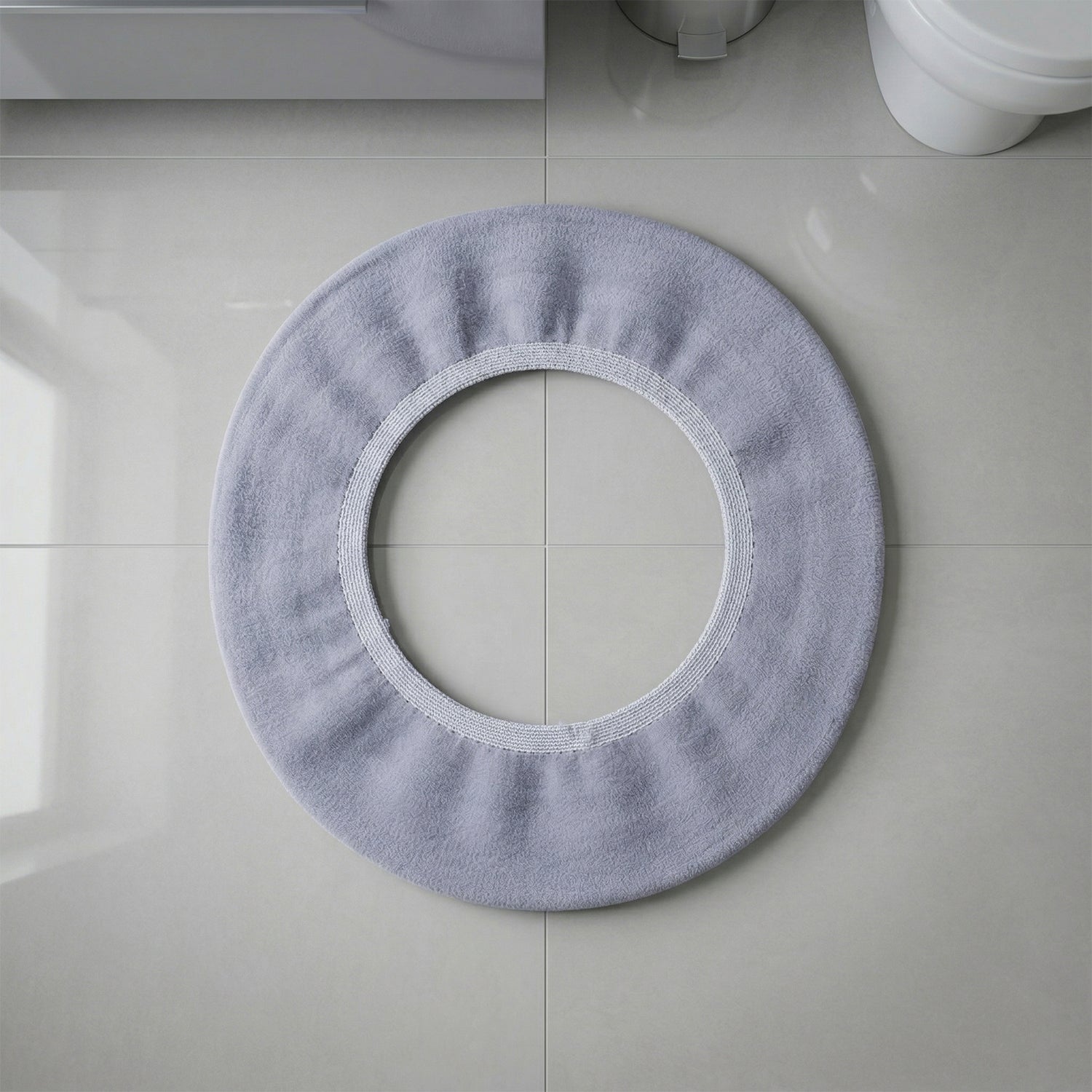 Soft Fabric Elastic Toilet Seat Cover (1 Pc 29x29 Cm)