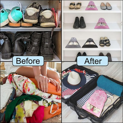Travel Portable Shoe Storage Bag with Transparent Window (1 Pc)