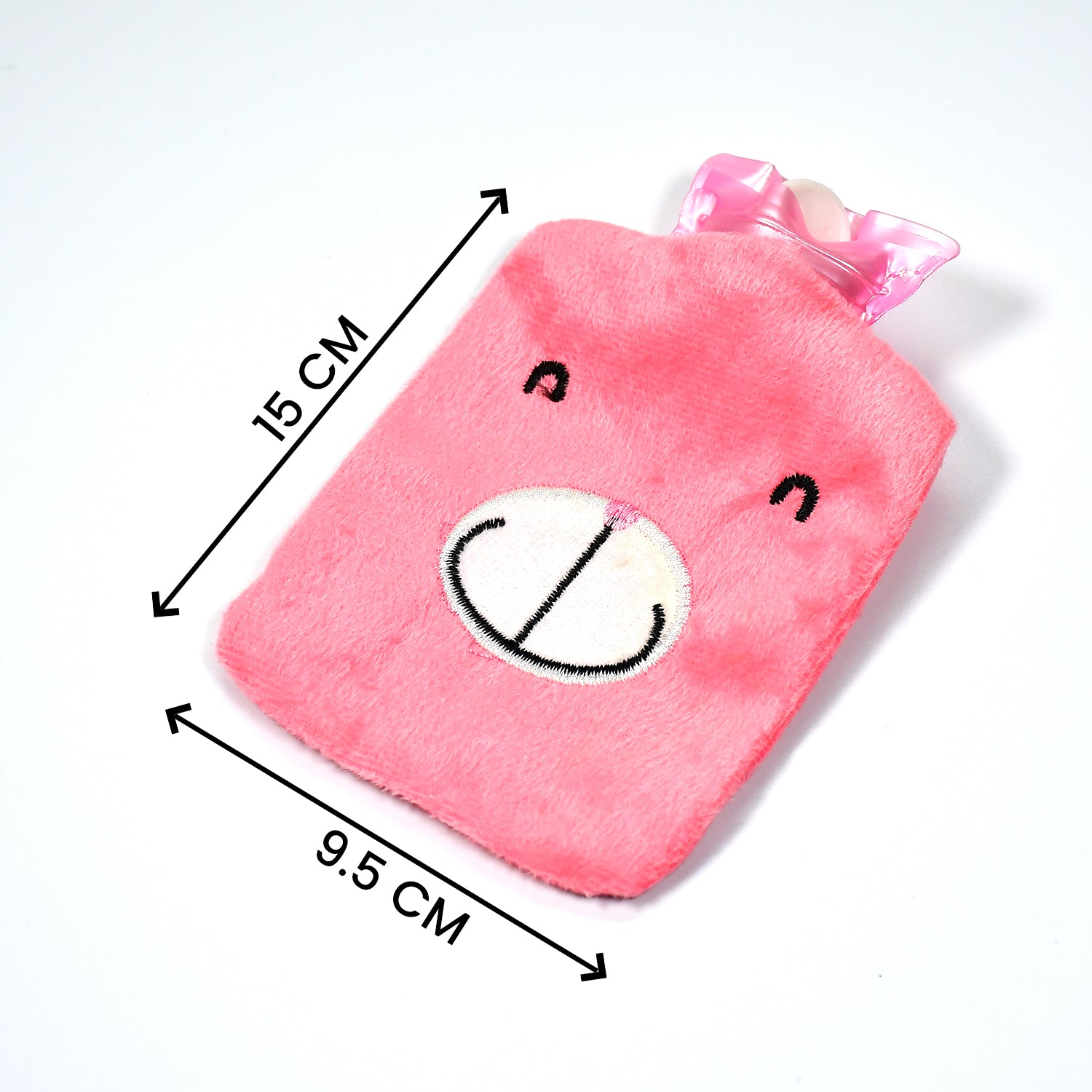 Pink Small Hot Water Bag with Soft Cover – Portable Natural Rubber Heat Therapy Bottle for Pain Relief, Menstrual Cramps, Neck, Shoulder, Back and Hand Warmer