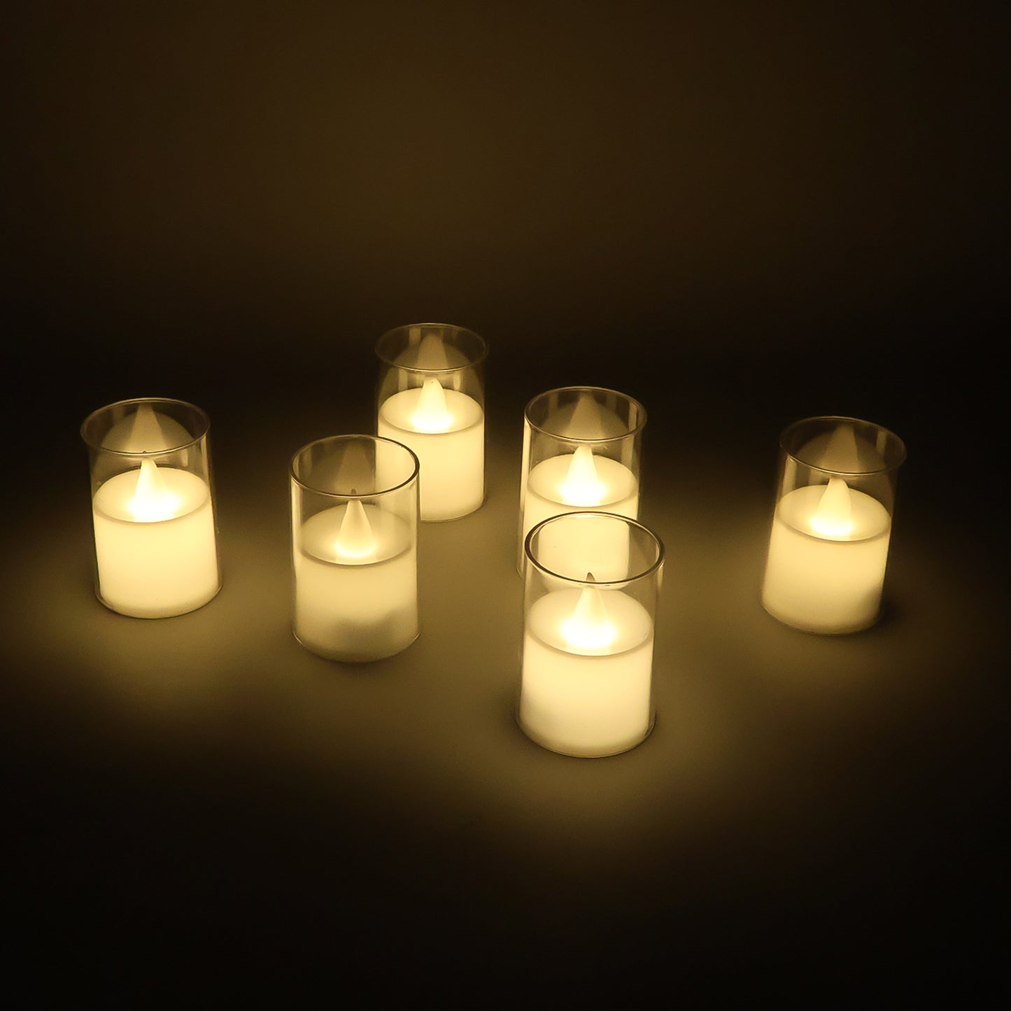 Flameless LED Votive Candles - (6 Pc Set)