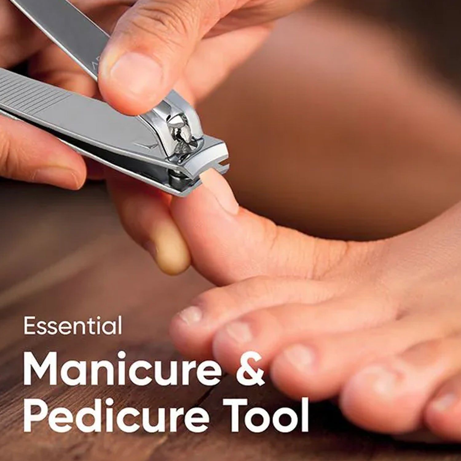 Premium Heavy-Duty Stainless Steel Nail Cutter with Built-In Nail File | Sharp Anti-Slip Nail Clipper for Fingernails, Toenails, Clean Trimming & Precise Grooming (1 Pc)