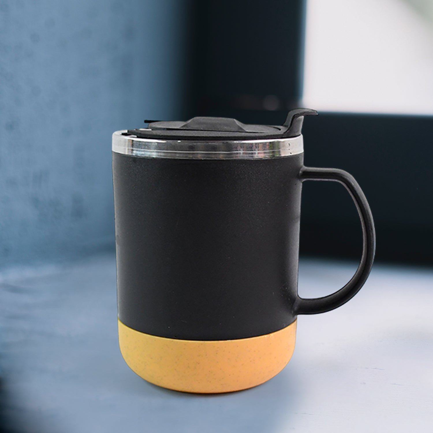 Insulated Coffee Mug With Spill-proof Lid (Approx 350ml, 1 Pc)