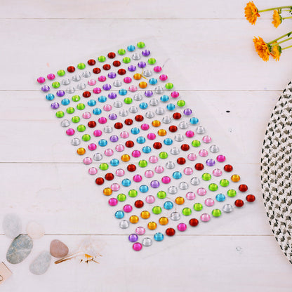 Self Adhesive Shining Crystal Stone Stickers | Multi Size Multicolor Rhinestone Gems for Art and Craft, Jewellery Making, Mobile Decoration, School Projects and DIY Decoration (Big Size)