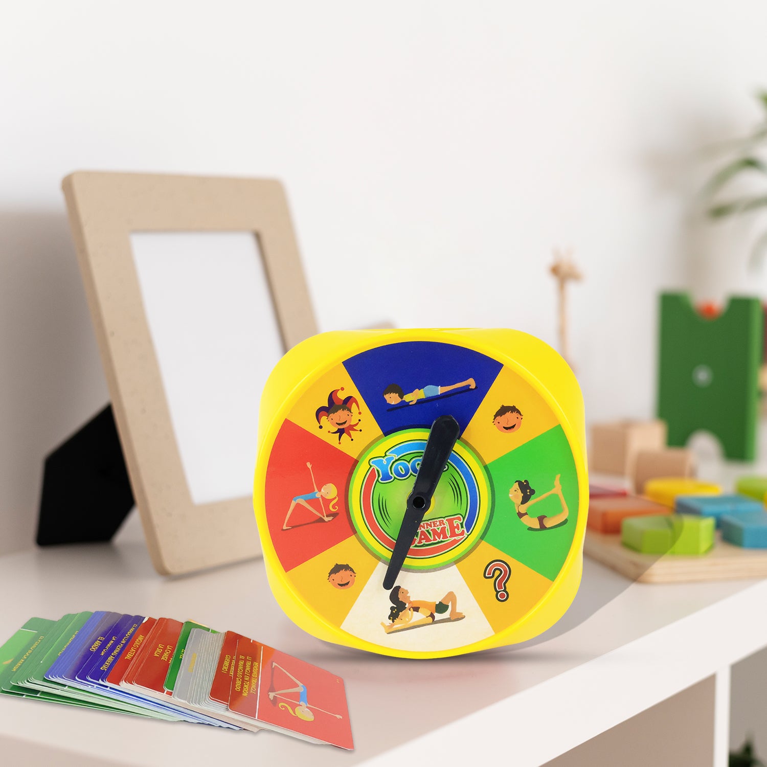 Yoga Spinner Game for Kids and Adults Educational Yoga Activity Game for Balance Flexibility Physical Fitness and Family Fun (1 Set)