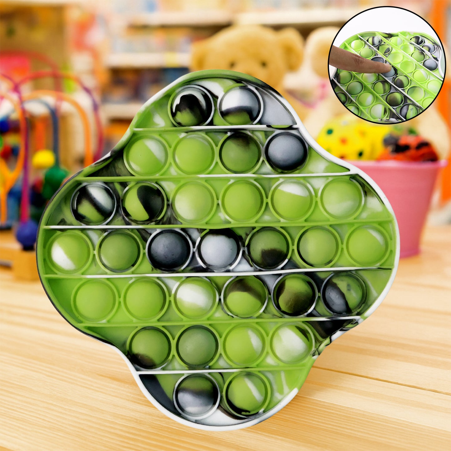 Premium Silicone Pop It Fidget Toy Stress Relief Sensory Bubble Popper Game for Kids and Adults Reusable Washable Toy (1 Pc)