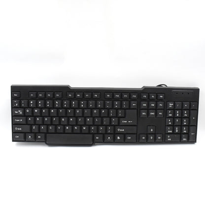 Wired USB Keyboard 104 Keys Ergonomic Plug and Play Keyboard for Home Office Laptop and Desktop Computer (1 Pc)