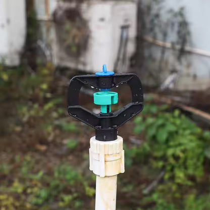 Rotating Garden Irrigation Sprinkler Nozzle | Plastic Spinning Micro Spray Head for Lawn, Greenhouse, Plants and Vegetable Gardens